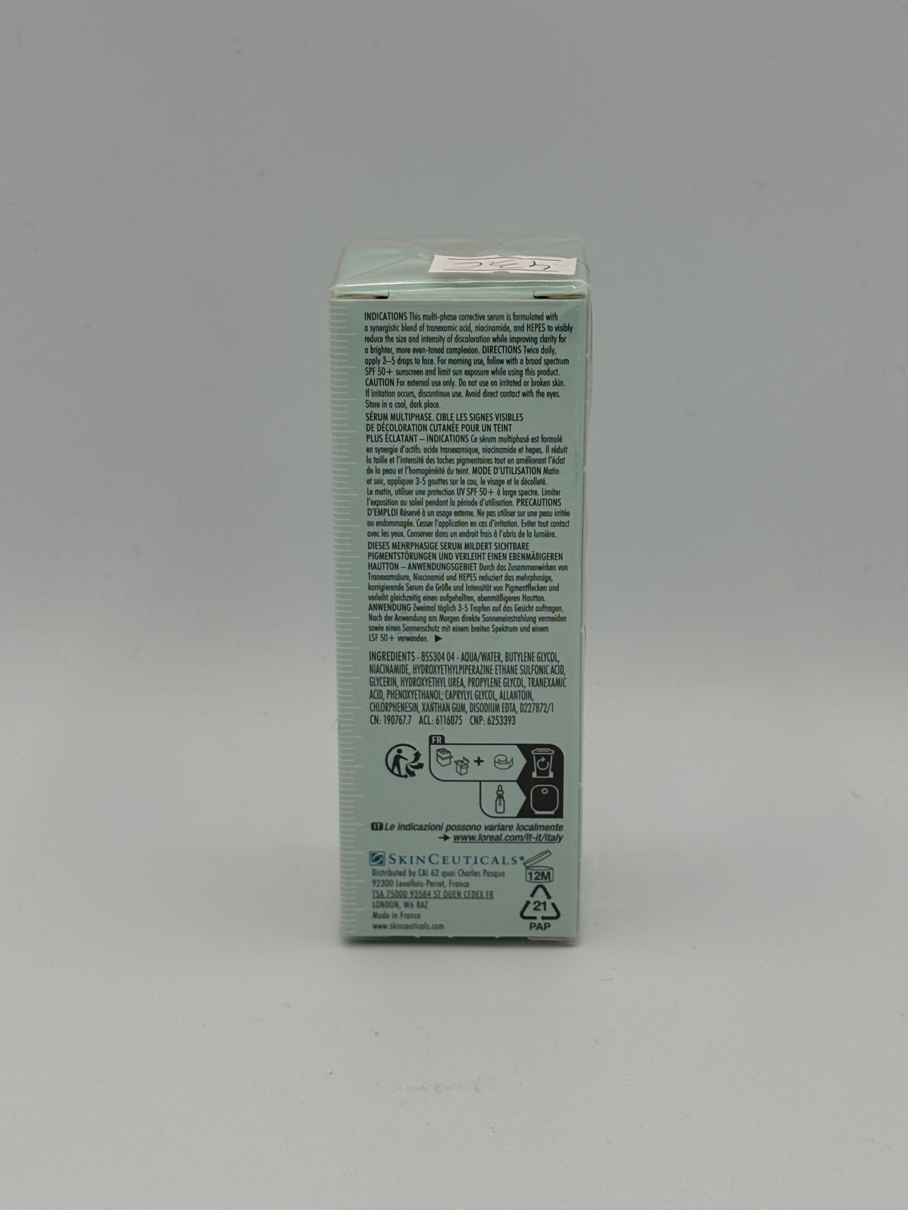 BLOCK36: CREMA	SKINCEUTICALS	 DISCOLORATION DEFENSE SERUM
