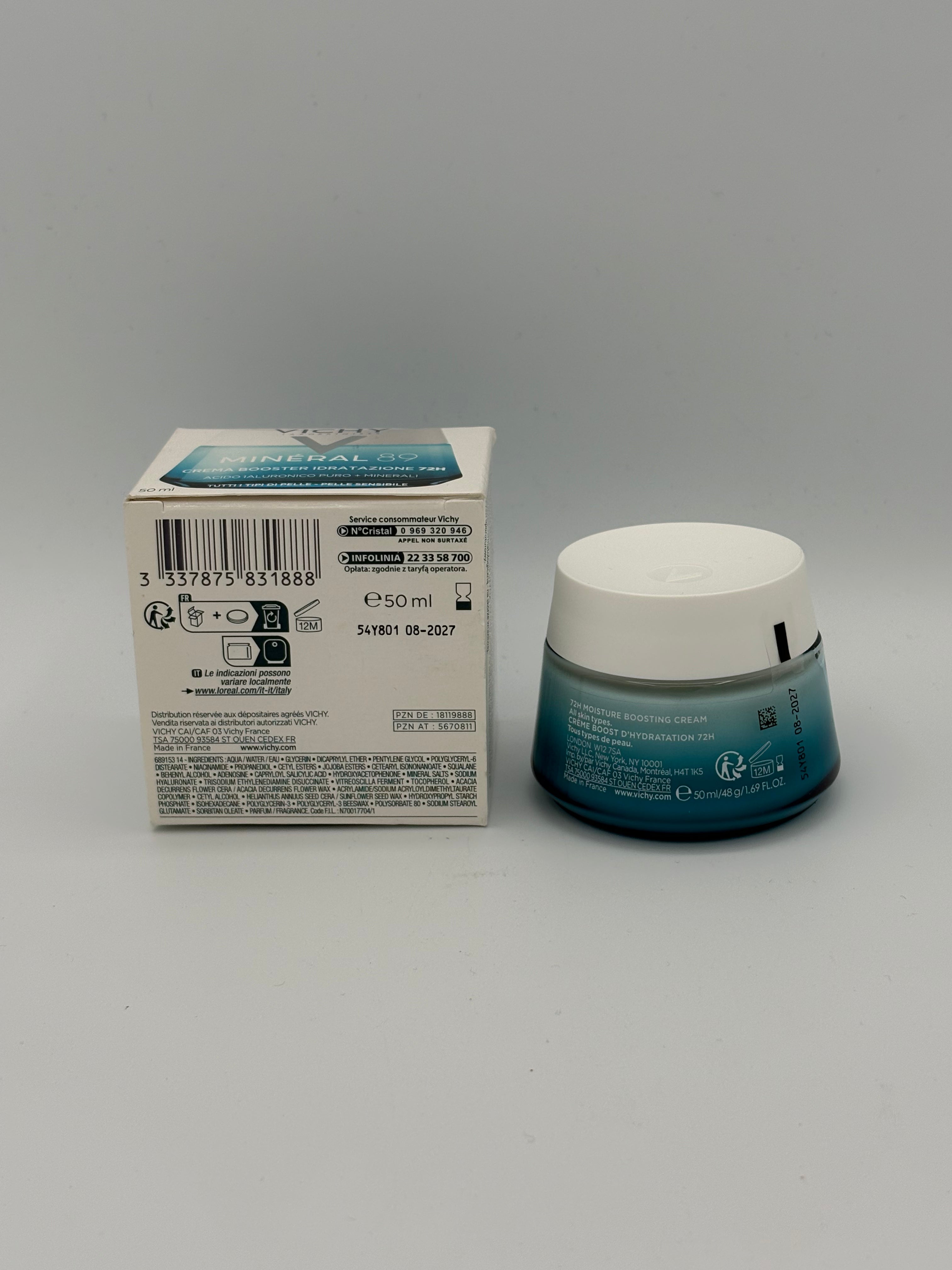 BLOCK36: CREAM VICHY MINERAL 89 72H HYDRATION BOOSTER CREAM 50ml