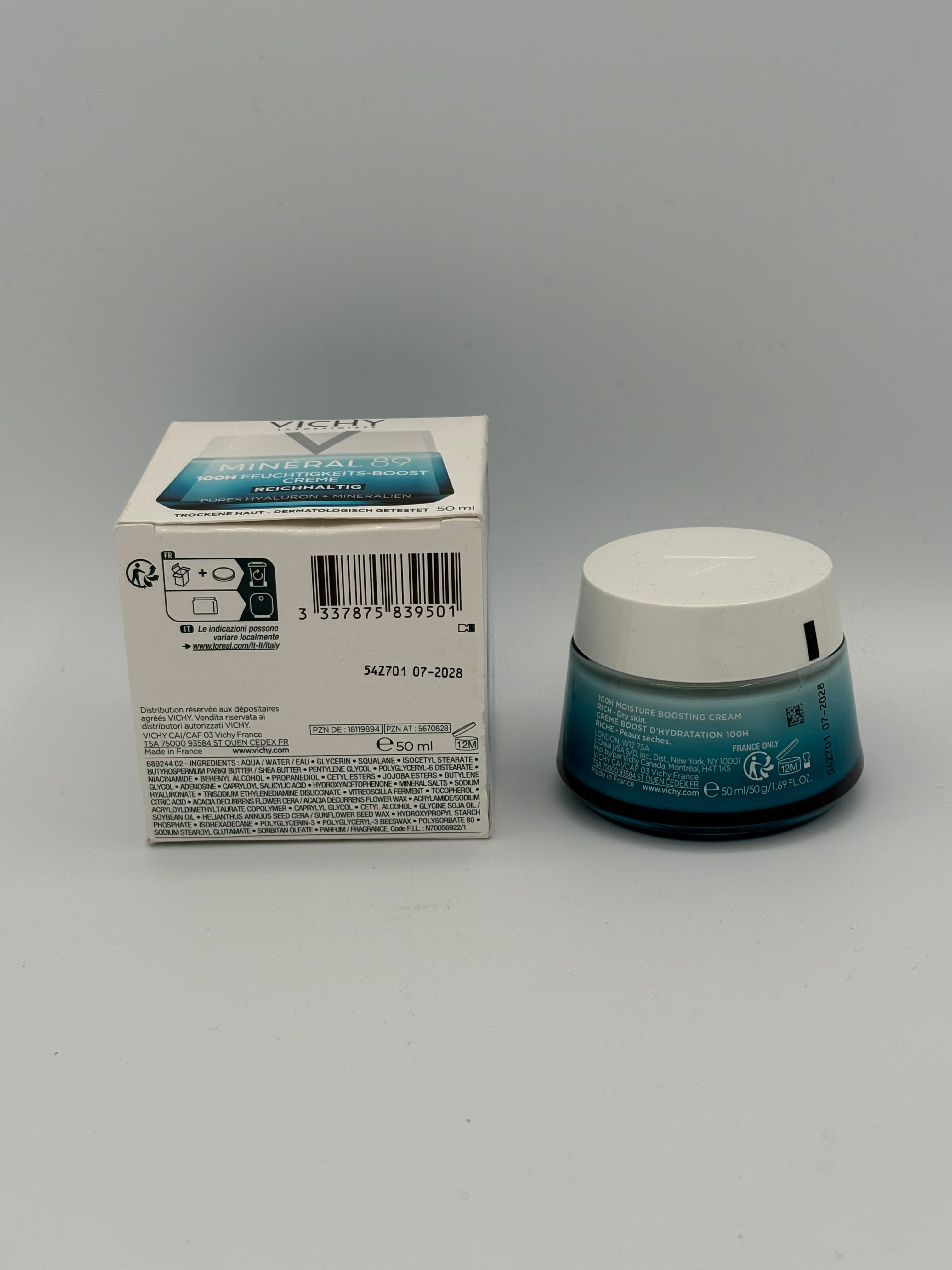 BLOCK36: CREMA	VICHY	MINERAL 89 CREMA BOOSTER IDRATAZIONE 100H 50ml