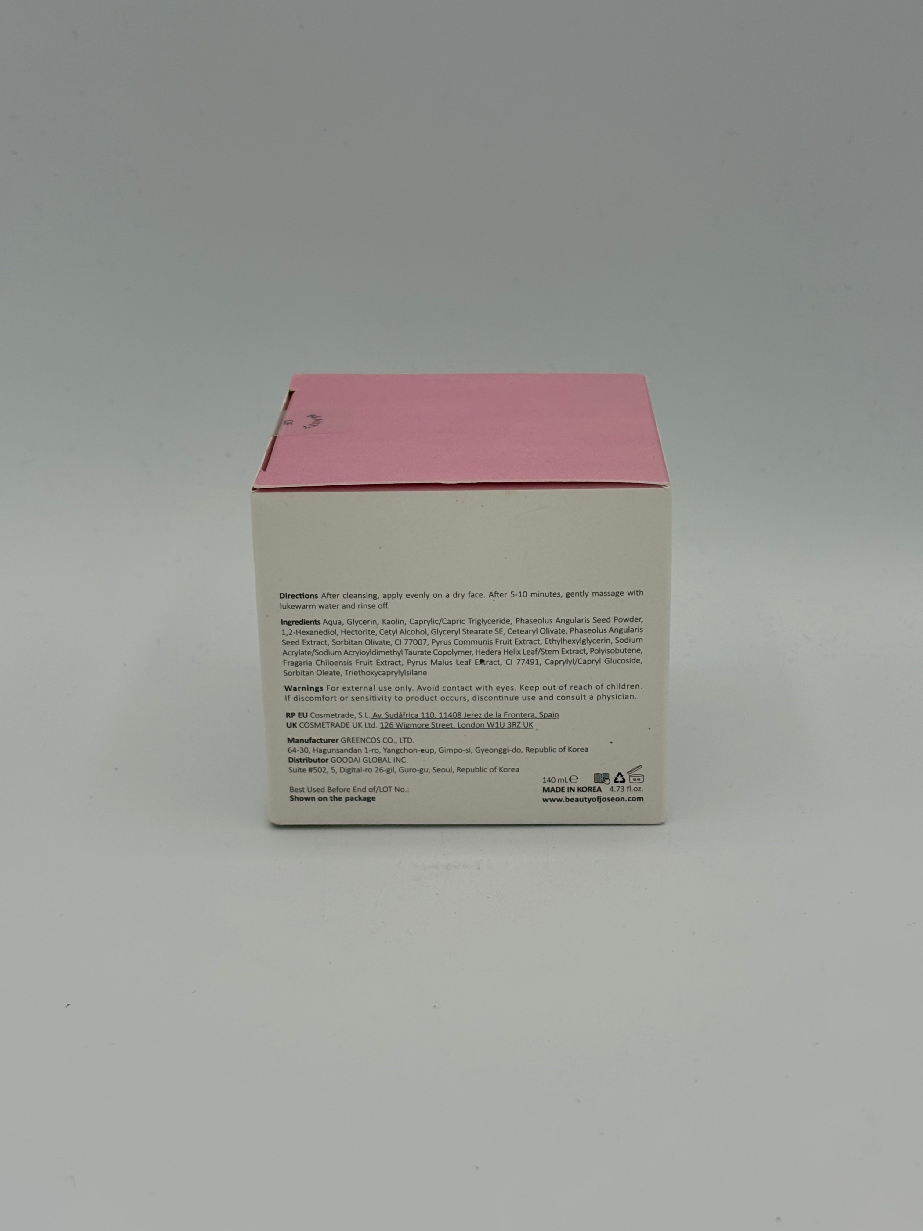 BLOCK36: CREMA	BEAUTY OF JOSEON (KOREANA)	RED BEAN REFRESHING PORE MASK