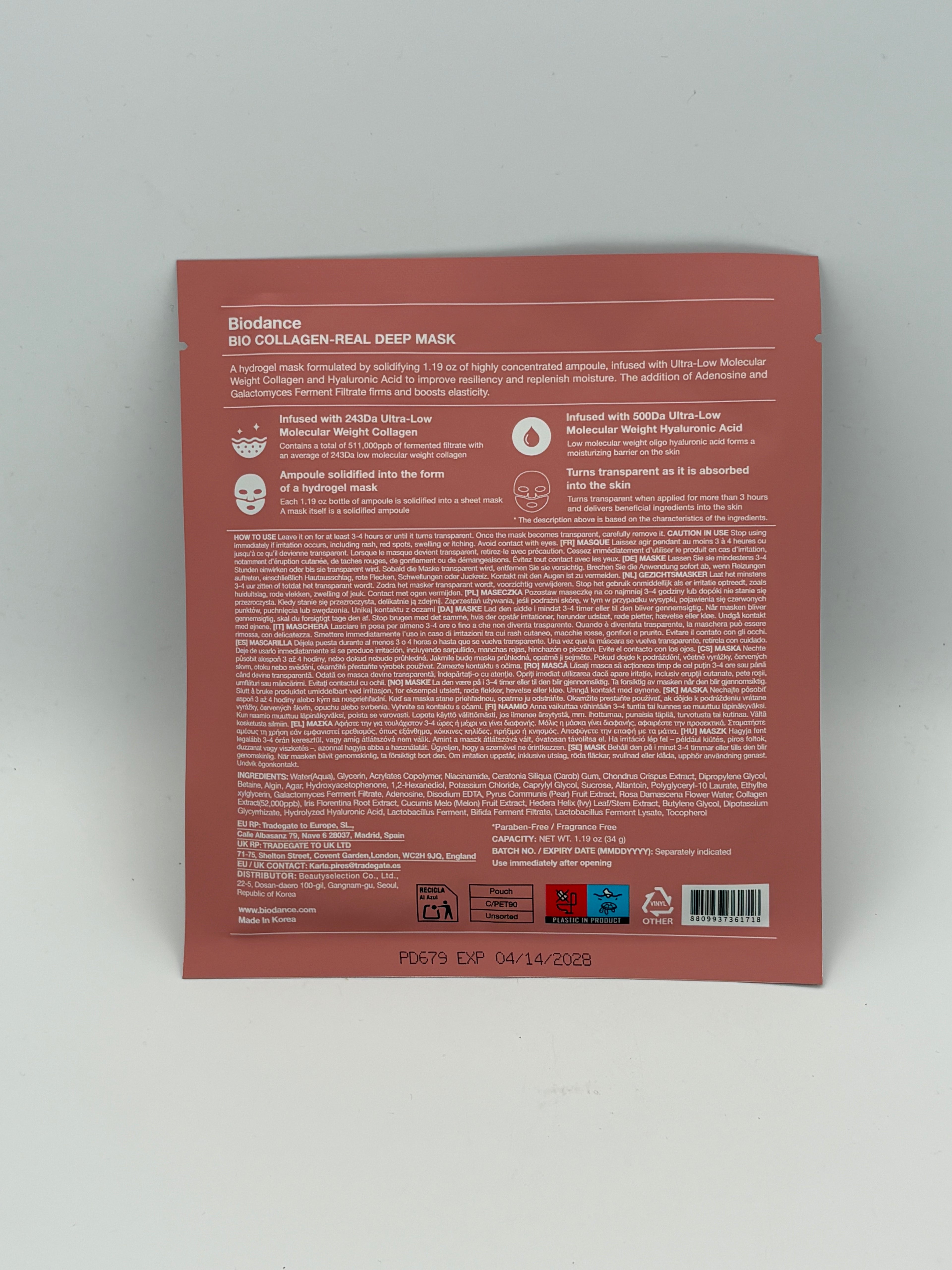 BLOCK36: MASCHERA	BIODANCE	BIO COLLAGEN-REAL DEEP MASK