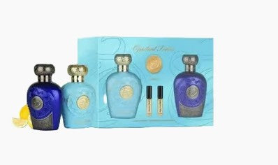BLOCK36: COFANETTO CON PROFUMO ARABO Lattafa Opulent Dubai & Blue Oud Elixir Eau De Parfum 100 Ml