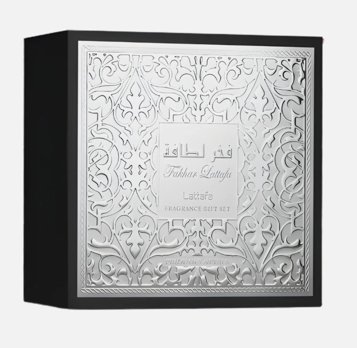 BLOCK36: GIFT SET LATTAFA FAKHAR MAN GIFT SET EDP 100ML+ SPRAY 12ML+SG 100ML