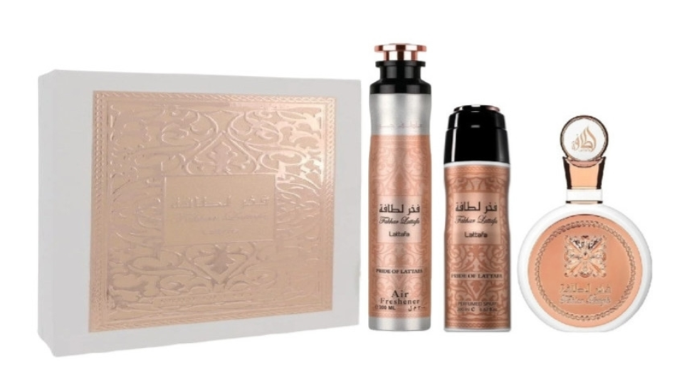 BLOCK36: FAKHAR ROSE GOLD GIFT SET 3 PCS ROOM SPRAY 300ML+ DEODORANT SPRAY 200ML + EDP 100ML