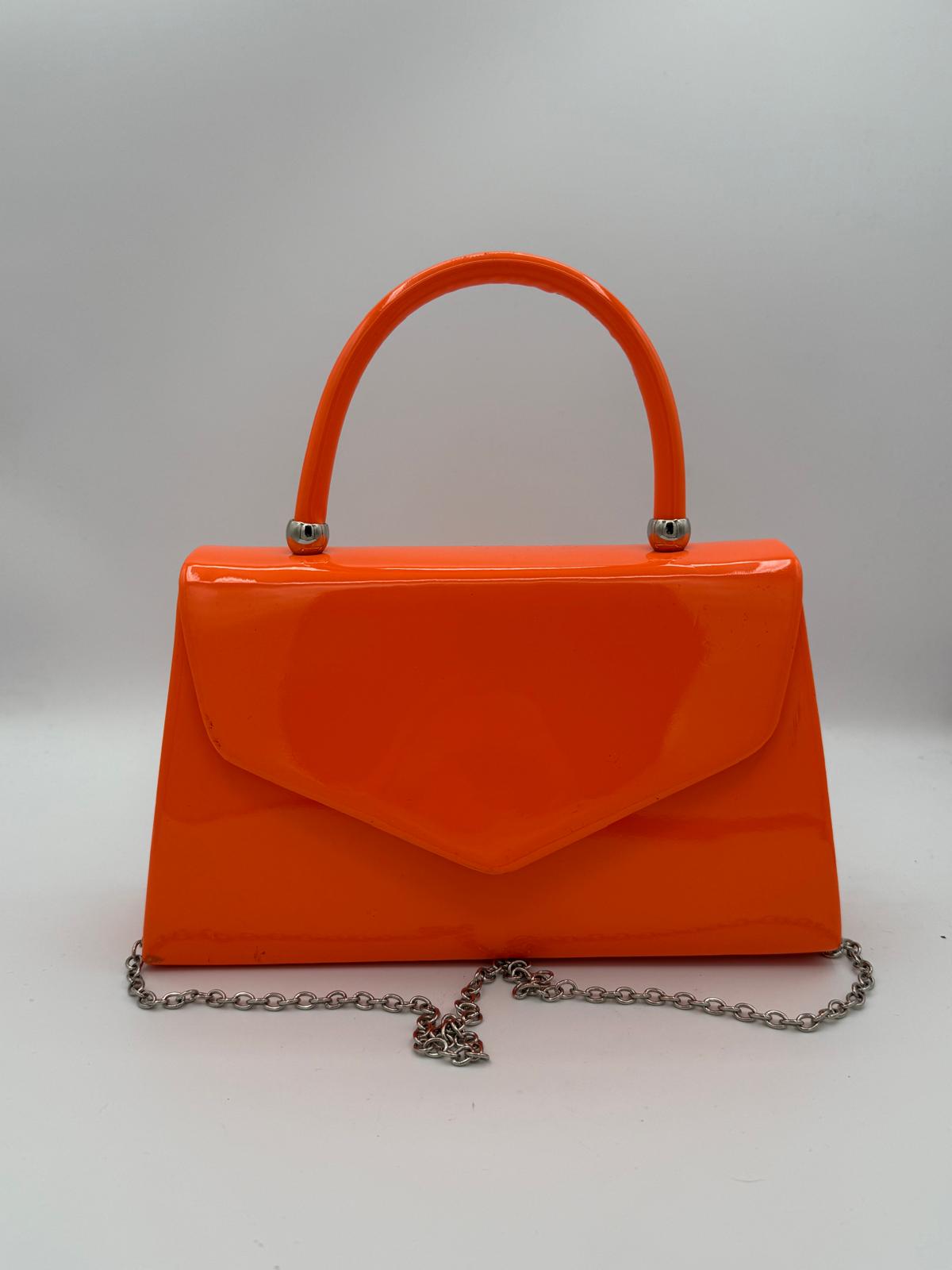 BLOCK36:MINIBAG ARANCIONE CON MANICO E TRACOLLA