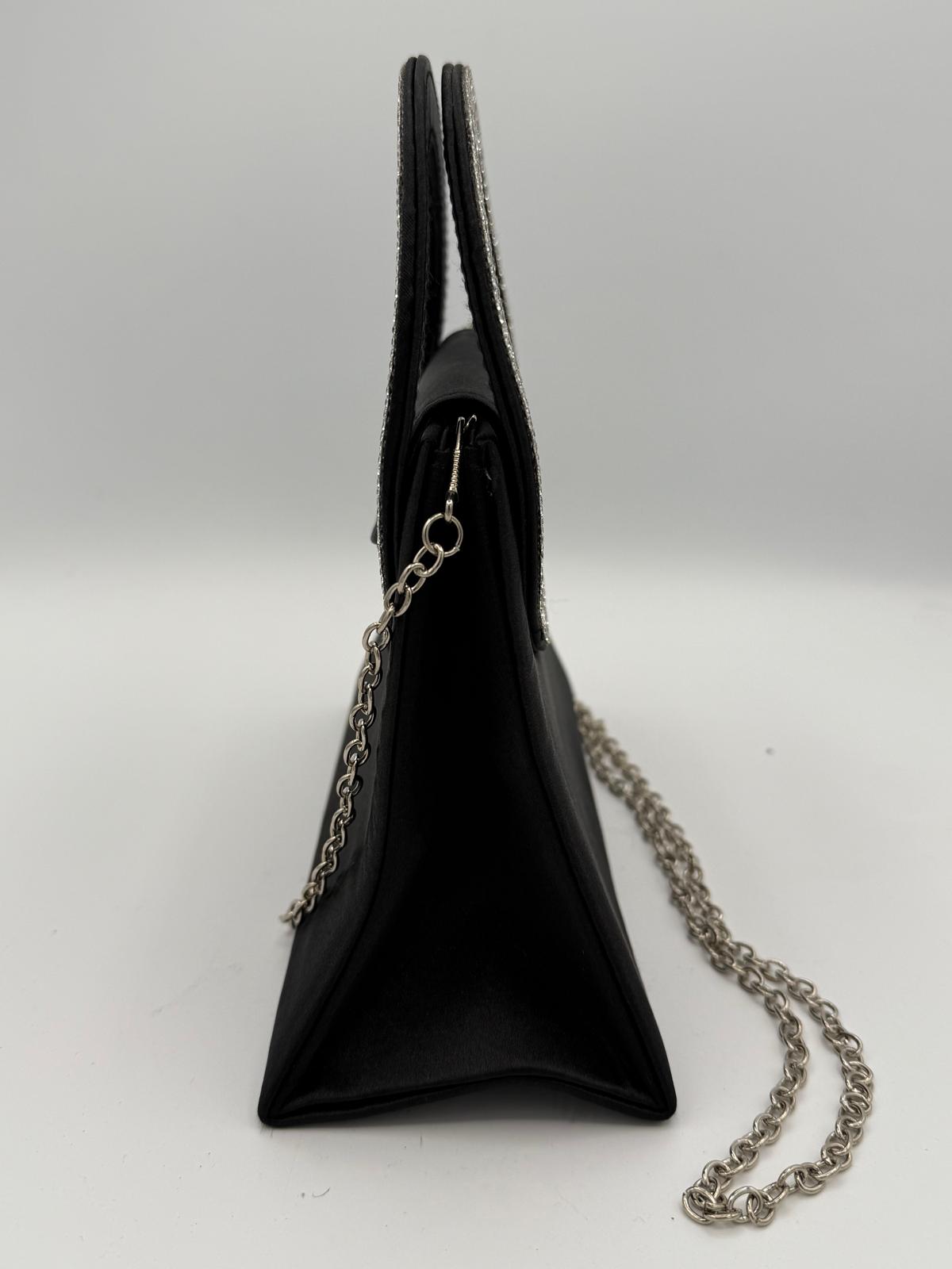 BLOCK36:SCHWARZE HANDTASCHE MIT SCHULTERRIEMEN