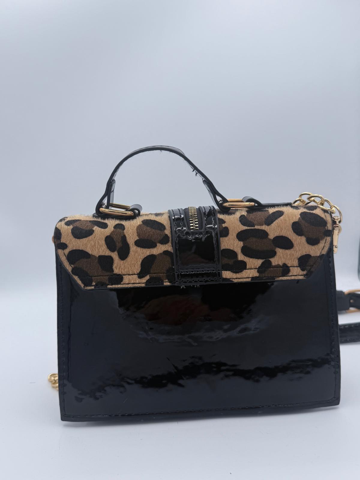 BLOCK36:BORSA LEOPARDATA CON TRACOLLA