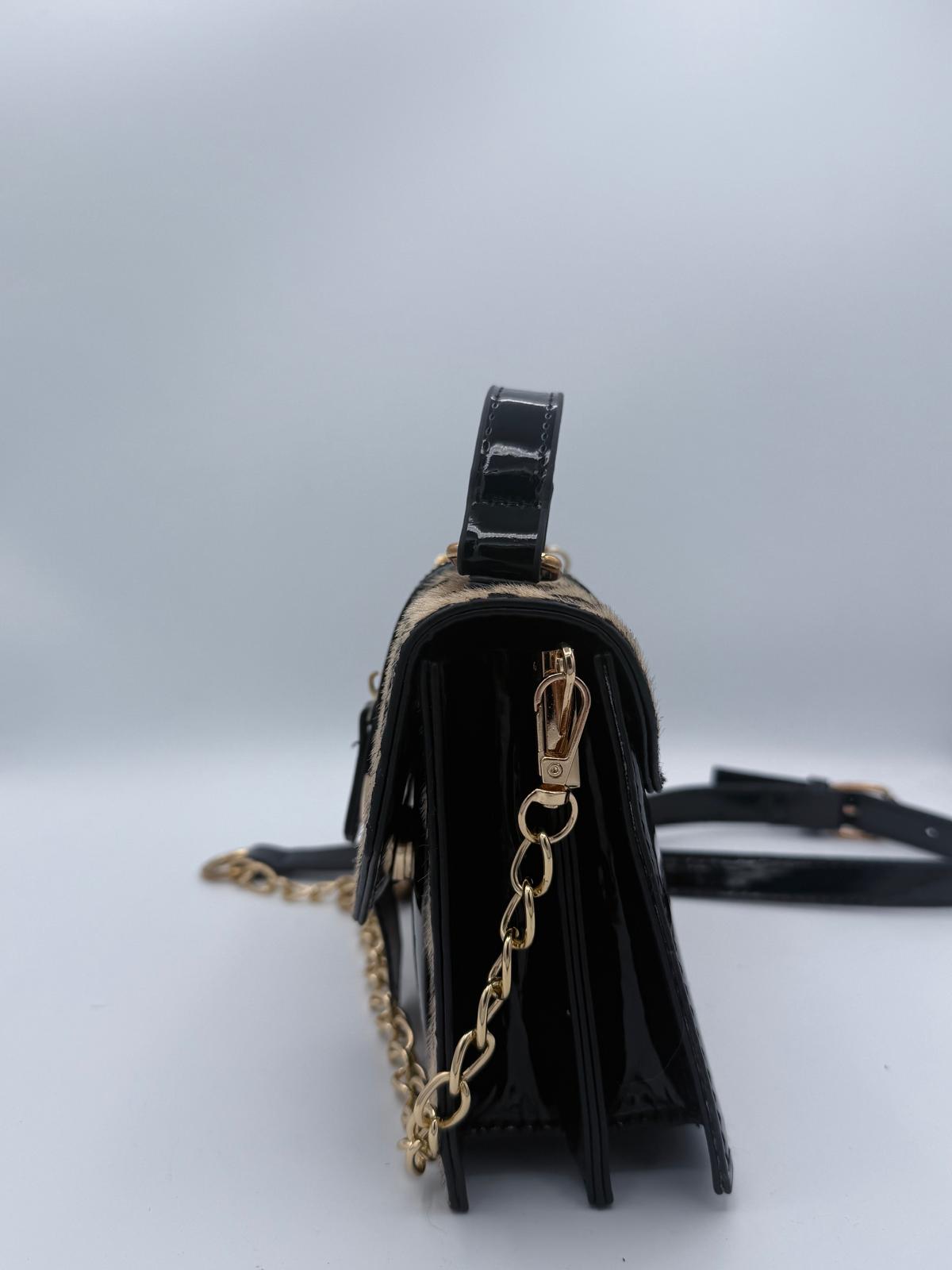 BLOCK36:BORSA LEOPARDATA CON TRACOLLA