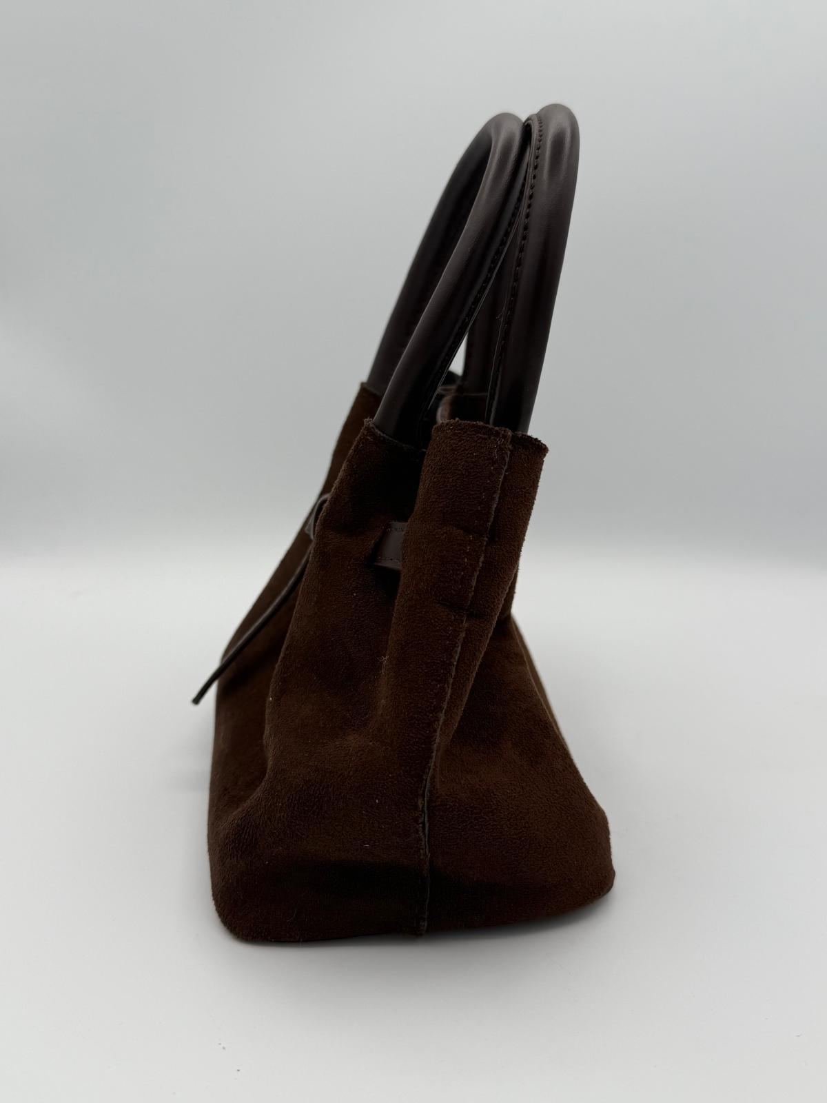 BLOCK36: MINIBAG IN CAMOSCIO MARRONE