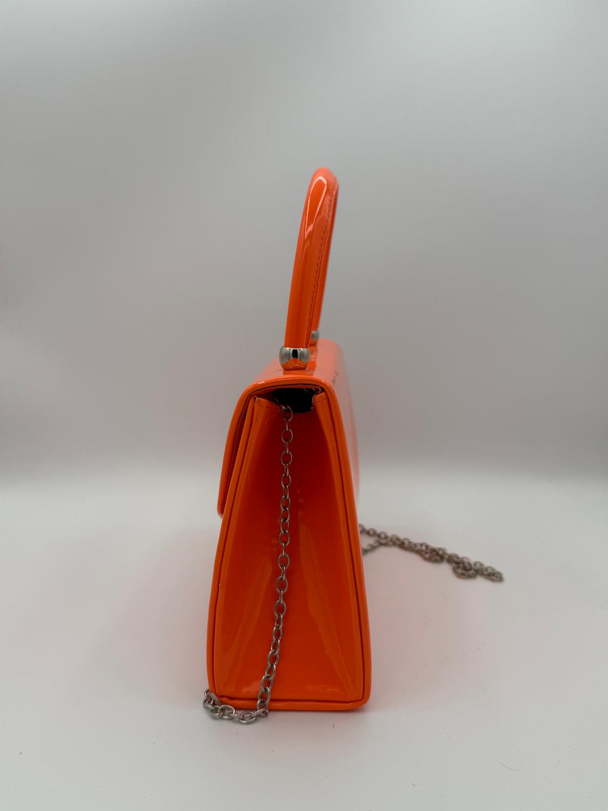 BLOCK36:MINIBAG ARANCIONE CON MANICO E TRACOLLA