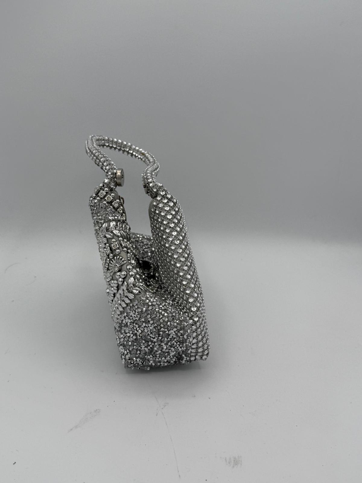 BLOCK36: POCHETTE DA SERA  CON MAGLIA DI STRASS