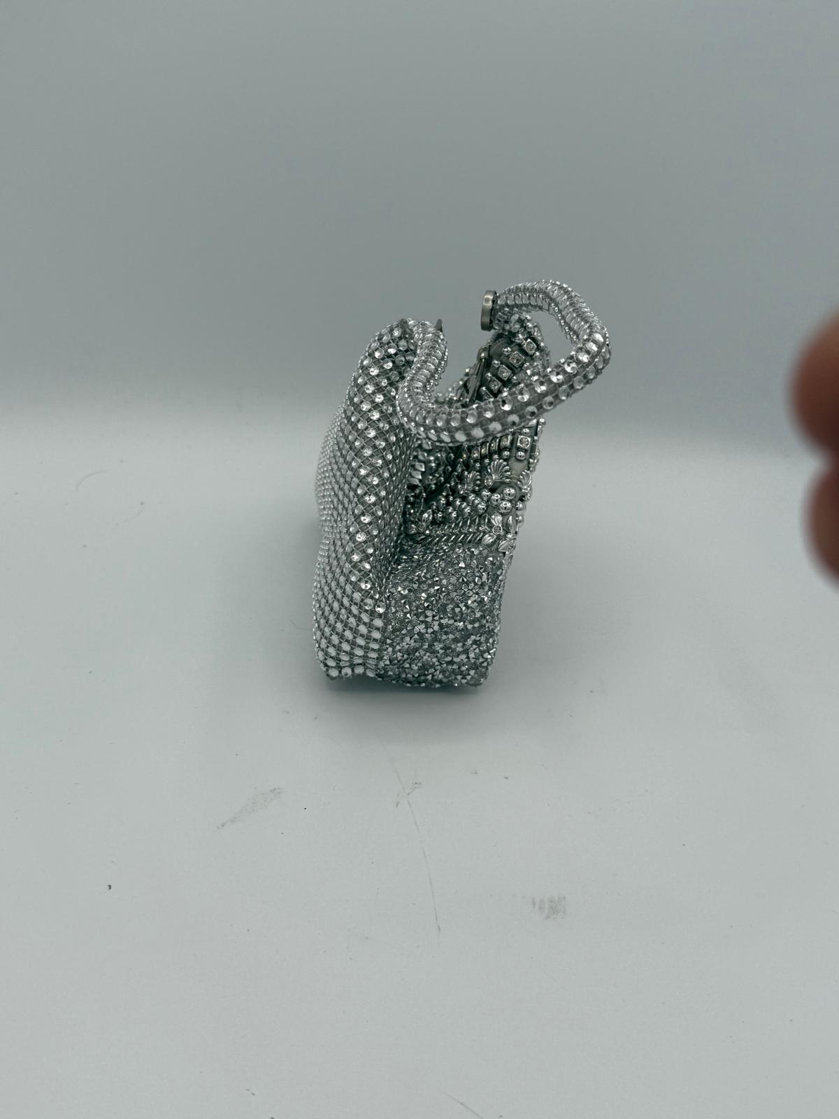 BLOCK36: POCHETTE DA SERA  CON MAGLIA DI STRASS