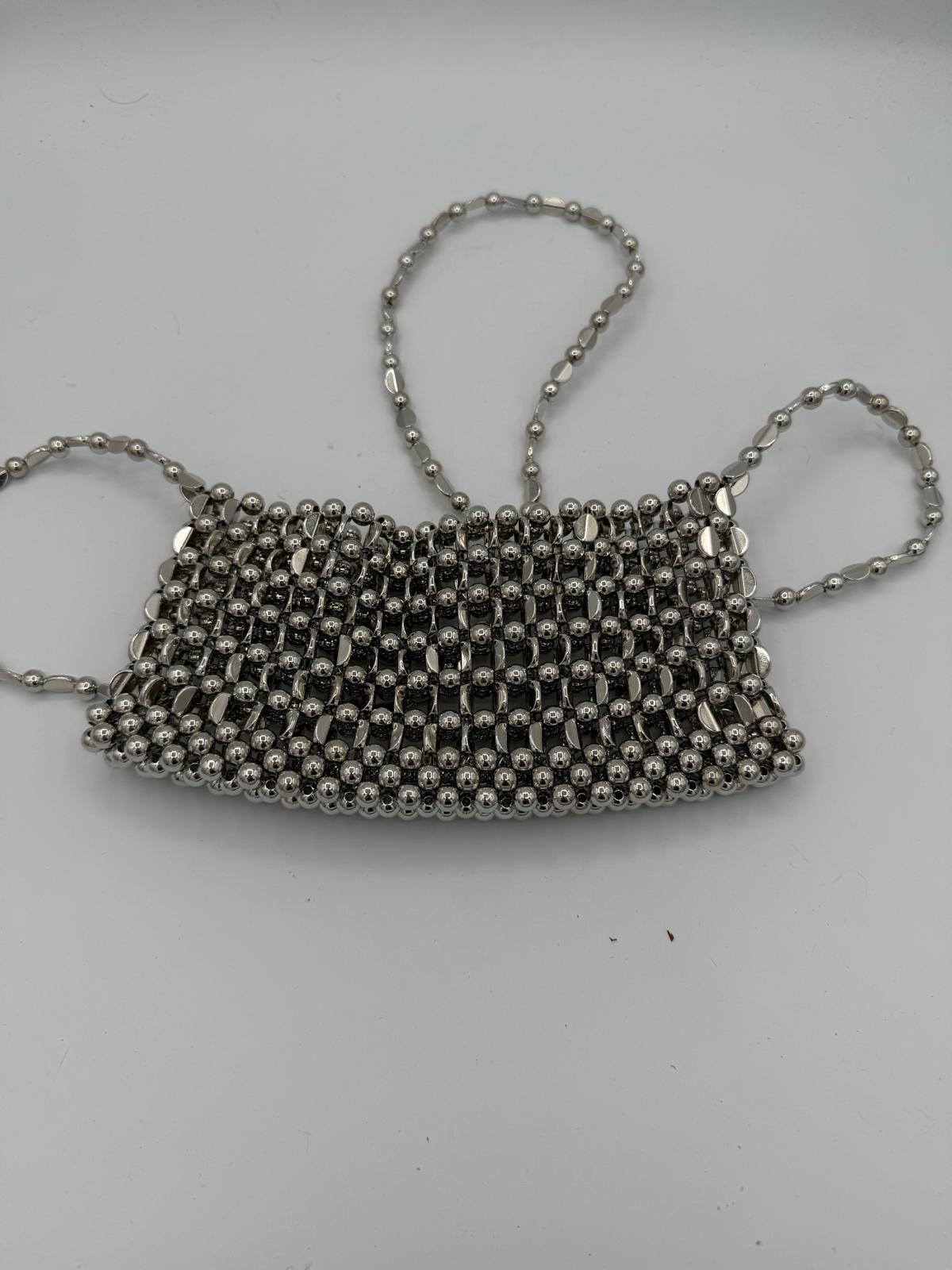 BLOCK36:BORSA FASHION ARGENTO CON TRACOLLINA