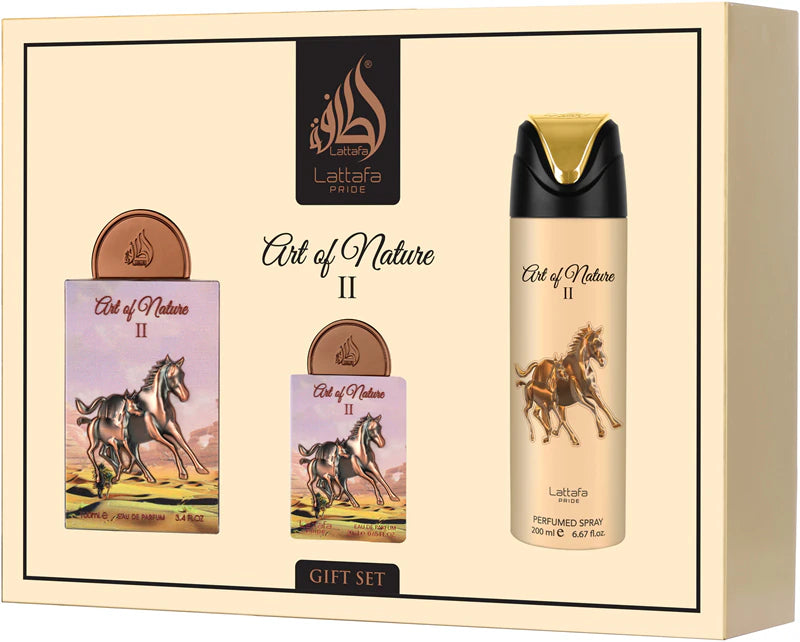 BLOCK36:LATTAFA PRIDE ART OF NATURE II GESCHENKSET EAU DE PARFUM 100 ML+20 ML+DEODORANT 200ML+UNISEX-DUFT