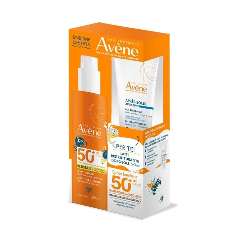BLOCK36: AVENE	SPRAY PER BAMBINI SPF 50 + LATTE RISTRUTTURANTE DOPO SOLE