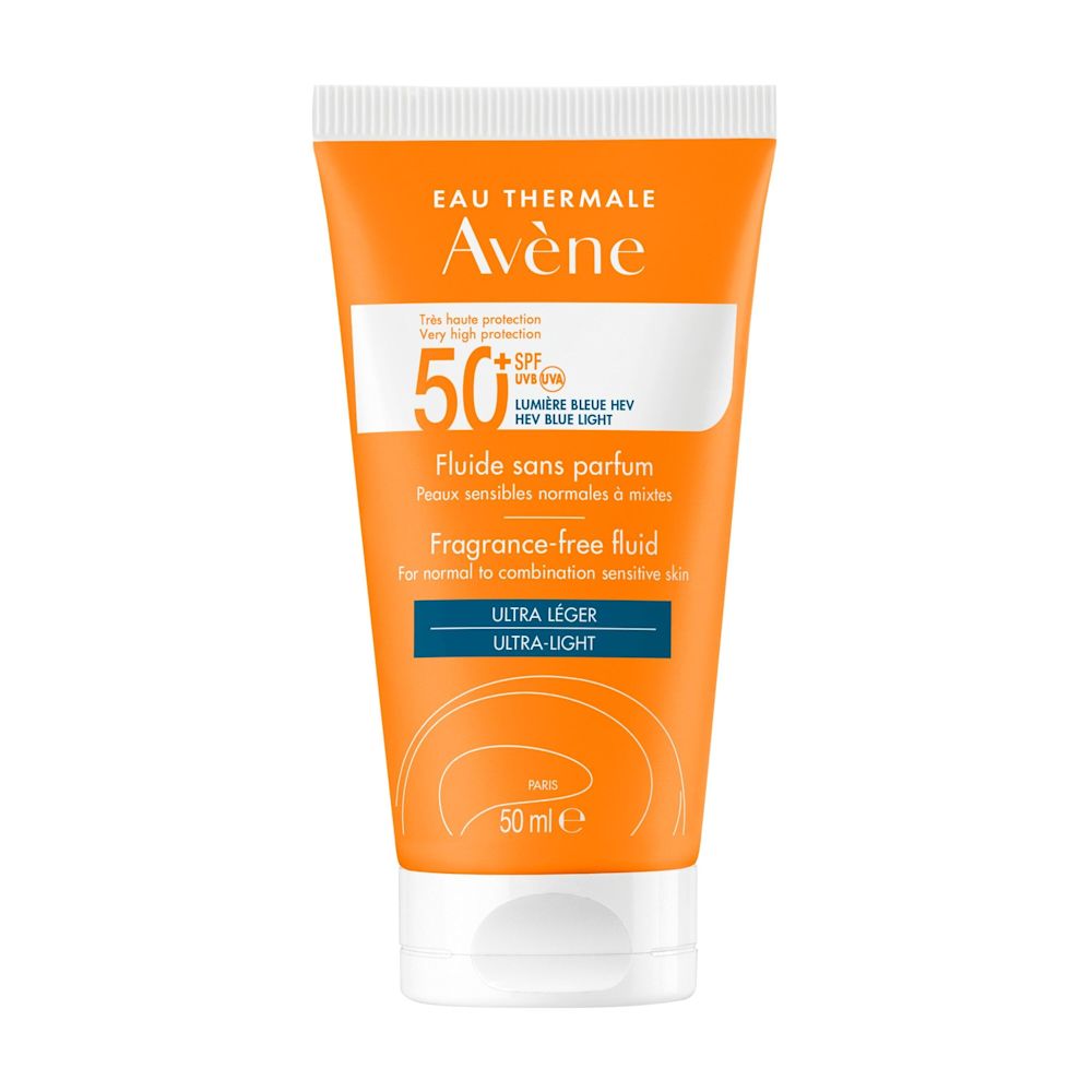 BLOCK36: AVENE	FLUIDO SENZA PROFUMO SPF 50+ PELLI SENSIBILI NORMALI E MISTE